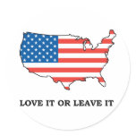 Love It Or Leave It Round Sticker