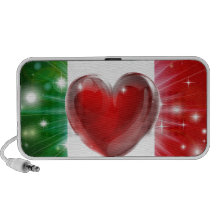 Love Italy flag heart background Speaker
