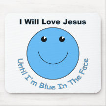 Love Jesus smiley face Mousepads