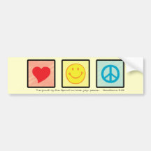 Love Joy Peace Christian bumper sticker