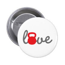 Love Kettlebell Red Pin