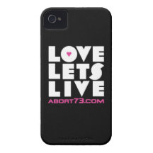 Love Lets Live (Black) / Abort73.com iPhone 4 Case-Mate Cases