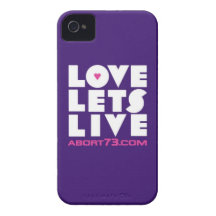 Love Lets Live (Purple) / Abort73.com iPhone 4 Case-Mate Cases