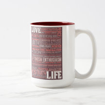 "Love Life" Inspirational Motivational Mug Design