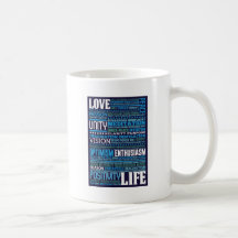 'Love Life' Inspiring & Motivating Products (Blue) Mugs