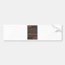 'Love Life' Inspiring & Motivating Products Bumper Sticker