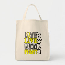 Love Live Play Fight Like A Girl Endometriosis Canvas Bags