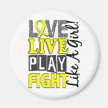 Love Live Play Fight Like A Girl Endometriosis Magnet