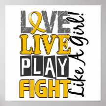 Love Live Play Fight Like A Girl Neuroblastoma Print