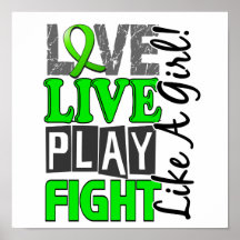 Love Live Play Fight Like A Girl Non-Hodgkin's Lym Poster