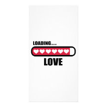 Love loading hearts photo greeting card