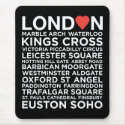Love Lond♥n - Places Mousemat - Dark mousepads