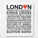 Love Lond♥n - Places Mousemat - Light mousepads
