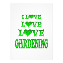 Love Love Gardening Personalized Announcement