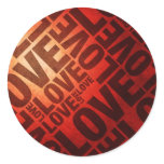 Love Love Letters Round Stickers