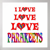 Love Love Parakeets Posters