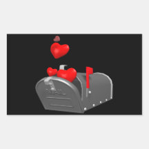 Love Mail Rectangular Stickers