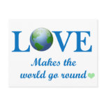 Love Makes The World Go Round postcards