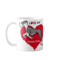 Love Mantle Great Dane UC Mugs