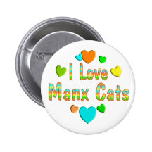 Love Manx Cats Button
