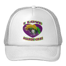 Love Mardi Gras Mesh Hat