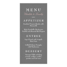 Love & Marriage Modern Wedding Menu Rack Card