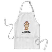 Love Me Don't Eat Me Cow Design Apron