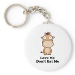 Love Me Don't Eat Me Cow Design keychains