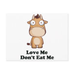 Love Me Don't Eat Me Cow Design postcards