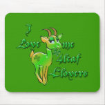 Love Me Irish Clovers Goat mousepads