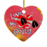 LOVE ME? LOVE MY GOATS! CHRISTMAS ORNAMENT HEART ornaments