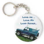 Love me ...Love My Land rover ...key chain keychains
