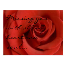 Love me with rose post cards