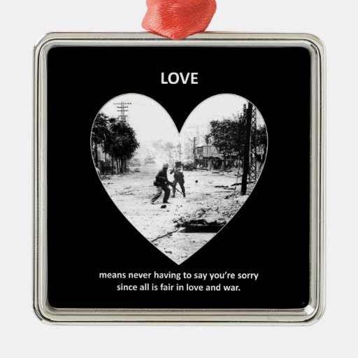 love-means-never-having-to say-youre-sorry-since christmas ornaments