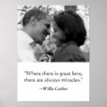 LOVE & MIRACLES POSTER, BARACK & MICHELLE OBAMA posters