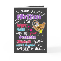 Love Monkey valentine or Birthday wife card