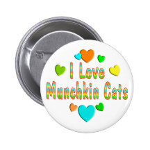 Love Munchkin Cats Buttons