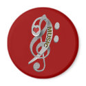 Love Music Clef Sculpture magnets