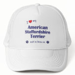 Love My American Staffordshire Terrier (Male Dog) Mesh Hat