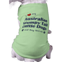 Love My Aust. Stumpy Tail Cattle Dogs (Multi Dogs) Dog Tee Shirt