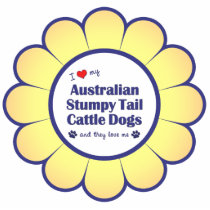 Love My Aust. Stumpy Tail Cattle Dogs (Multi Dogs) Acrylic Cut Outs