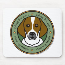 Love My Beagle Mouse Mats