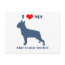 Love My Blue Boston Terrier Post Card