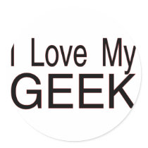 Love My Geek Round Sticker