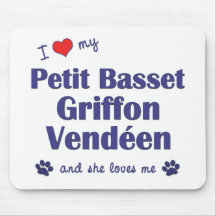 Love My Petit Basset Griffon Vendeen (Female Dog) Mouse Pad