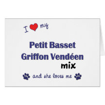 Love My Petit Basset Griffon Vendeen Mix (Female) Cards