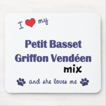 Love My Petit Basset Griffon Vendeen Mix (Female) Mousepad