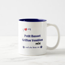 Love My Petit Basset Griffon Vendeen Mix (Female) Mugs