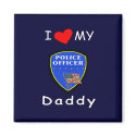 Love My Police Daddy magnets