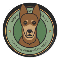 Love My Red Kelpie Stickers